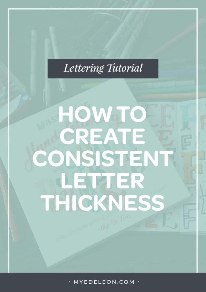 how to create consistent letter thickness